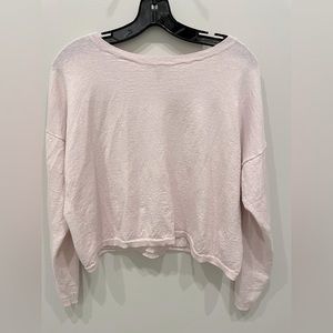 Eileen Fisher XXS Blush linen blend crop sweater